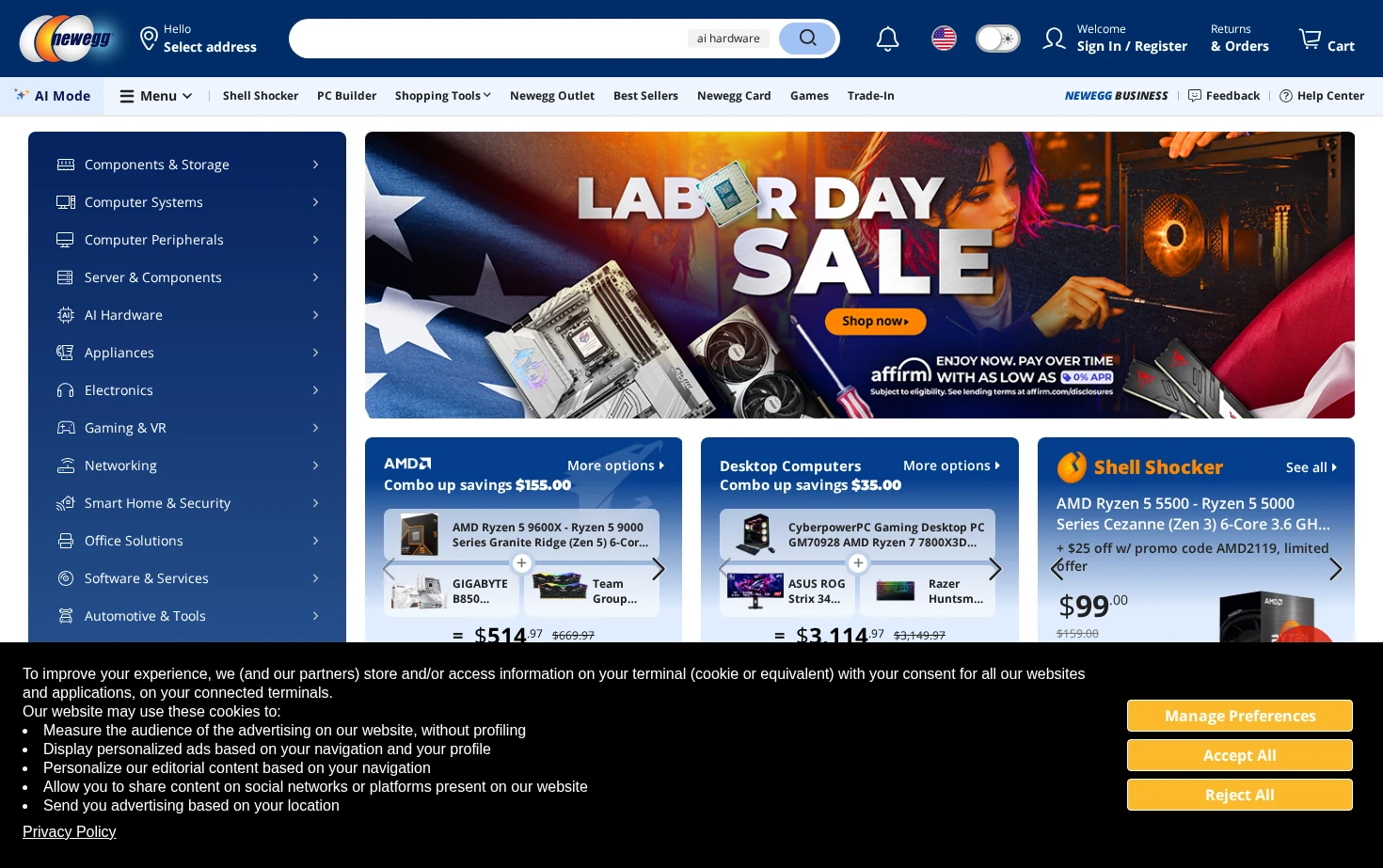 Newegg.com 页面快照